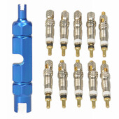 11 komada/set Set alata za jezgru ventila za bicikle Presta Schrader adapter za jezgru ventila Fresta Schrader kapica ventila Komplet za popravak guma za bicikle