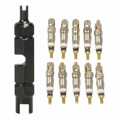 11 komada/set Set alata za jezgru ventila za bicikle Presta Schrader adapter za jezgru ventila Fresta Schrader kapica ventila Komplet za popravak guma za bicikle