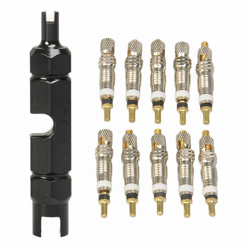 11 komada/set Set alata za jezgru ventila za bicikle Presta Schrader adapter za jezgru ventila Fresta Schrader kapica ventila Komplet za popravak guma za bicikle