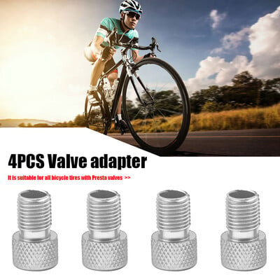 4 бр. Bike Presta to US American Valve Adapters Адаптери за велосипедни клапани за MTB планински шосеен велосипед Консумативи за колоездене