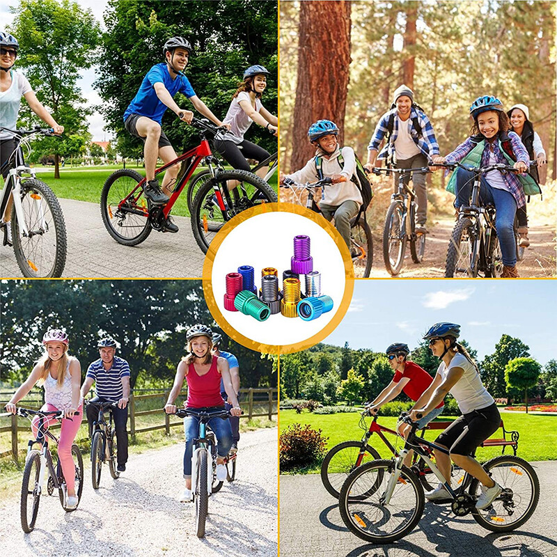 10 buc. adaptor supapă pentru bicicletă Presta la roți Schrader Convertor de tub pentru duză de gaz Instrumente pentru pompă de bicicletă Instrumente pentru duză pentru pompă de aer
