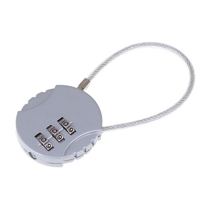 Brava za kacigu Biciklistička brava Čelična sajla koja se može uvlačiti Protuprovalna brava s 3 znamenke koja se može poništiti za zaključavanje motocikla