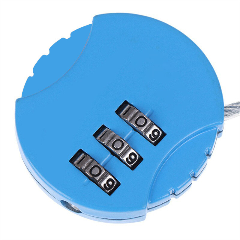 Brava za kacigu Biciklistička brava Čelična sajla koja se može uvlačiti Protuprovalna brava s 3 znamenke koja se može poništiti za zaključavanje motocikla