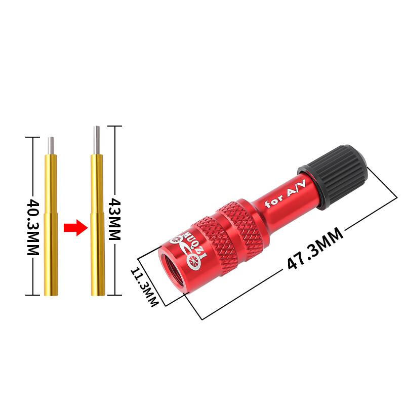 MUQZI Adapter ventila Schrader vilice za bicikl MTB cestovni bicikl Stražnji amortizer Adapter ventila na napuhavanje Alat za zračnu vilicu bicikla