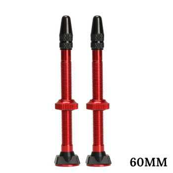 BOLANY 2 τμχ Βαλβίδα ποδηλάτου 40mm/60mm MTB Road Bike Tubeless Tire Conversion Anodize Sealant Alloy Aluminum