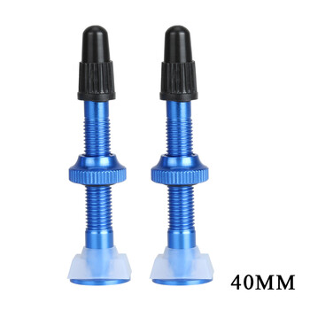 BOLANY 2 τμχ Βαλβίδα ποδηλάτου 40mm/60mm MTB Road Bike Tubeless Tire Conversion Anodize Sealant Alloy Aluminum