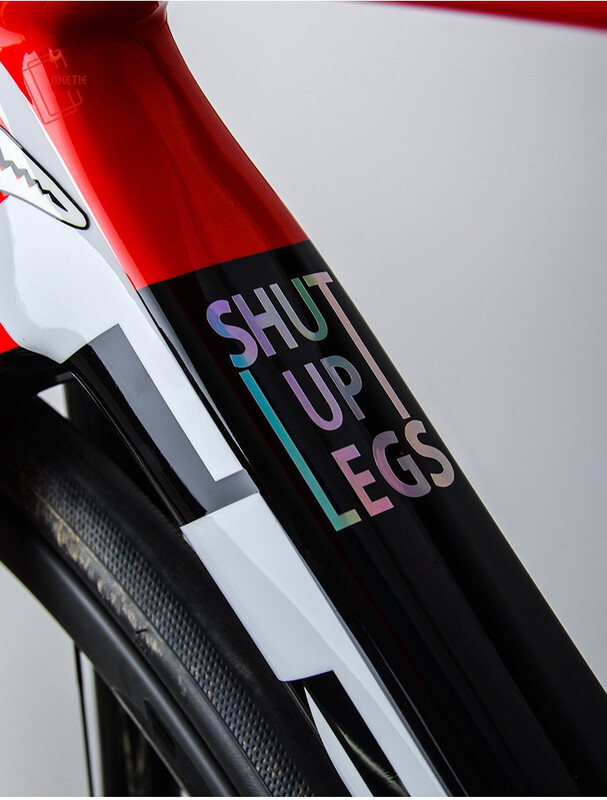 2 poze/set Autocolant pentru cadru de bicicletă SHUT UP LEGS Autocolant pentru tub superior Autocolante pentru biciclete Autocolante decorative pentru cadru Autocolante pentru biciclete Autocolante pentru biciclete