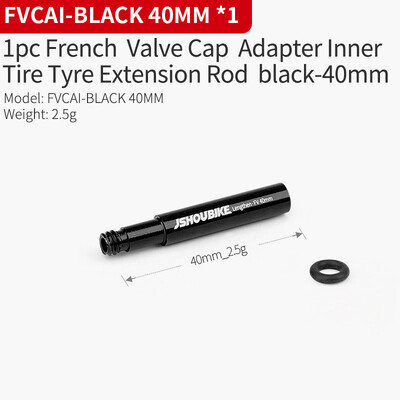 JSHOU BIKE Extensoare de supapă franceză Capace Adaptor de bază RED și NEGRU Tijă din aliaj 40 60 80 100 120 mm cu capac și unealtă din aliaj