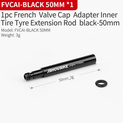 JSHOU BIKE Extensoare de supapă franceză Capace Adaptor de bază RED și NEGRU Tijă din aliaj 40 60 80 100 120 mm cu capac și unealtă din aliaj