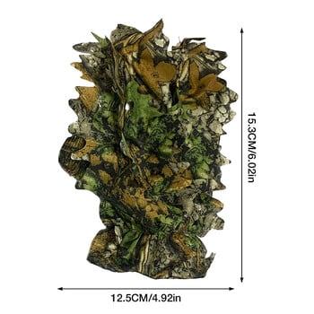 1 Pair 3D Jungle Hunting Gloves Suit Camouflage Gloves Bionic Leafy Camouflage Headwear for Jungle Wildlife Photography Camo