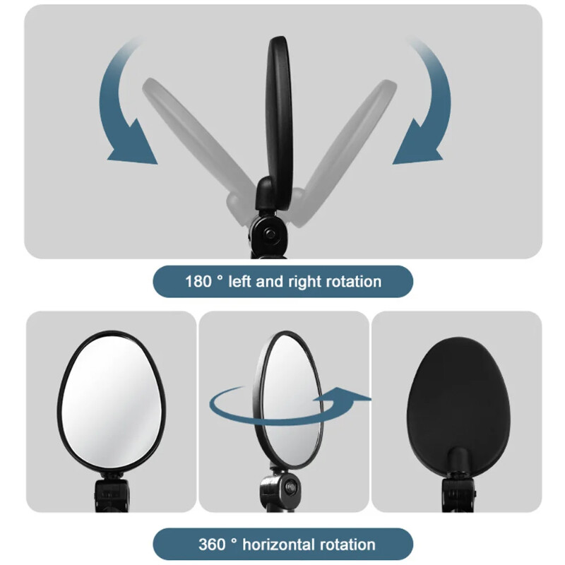 1/2 komada biciklističkog ovalnog retrovizora, rotacije od 360 stupnjeva, podesivog retrovizora, retrovizora na upravljaču bicikla za električni skuter