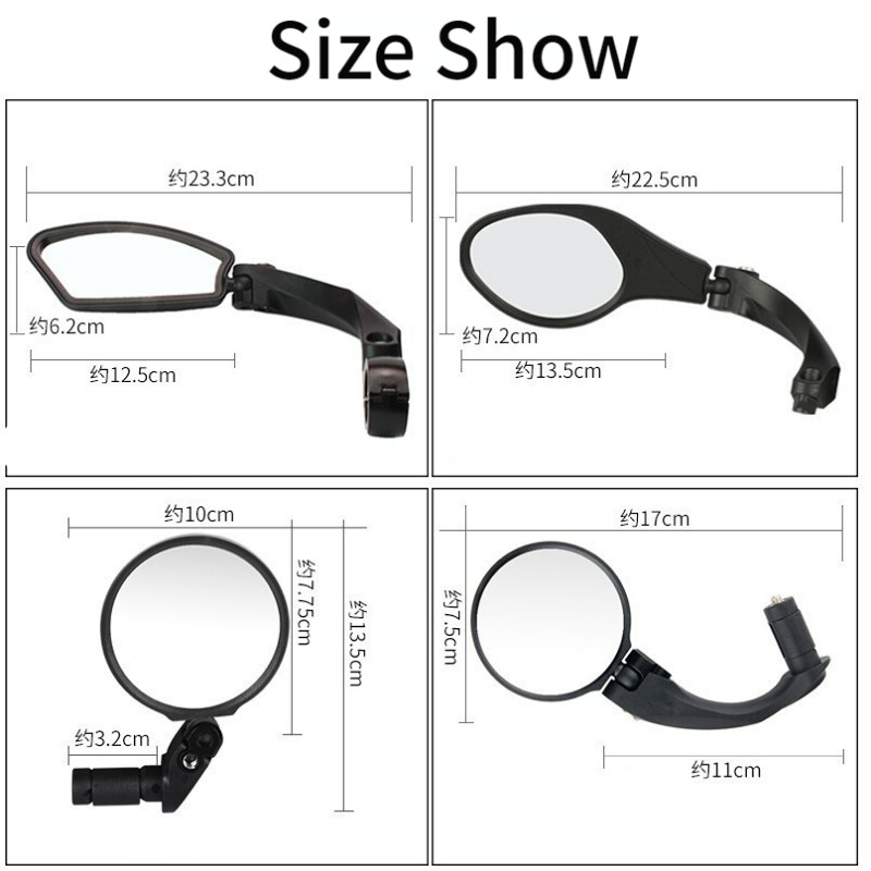 Upravljač bicikla Retrovizori Bicikl Biciklizam Stražnji reflektor širokog raspona Podesivi lijevi Ogledala za skuter Bicikl