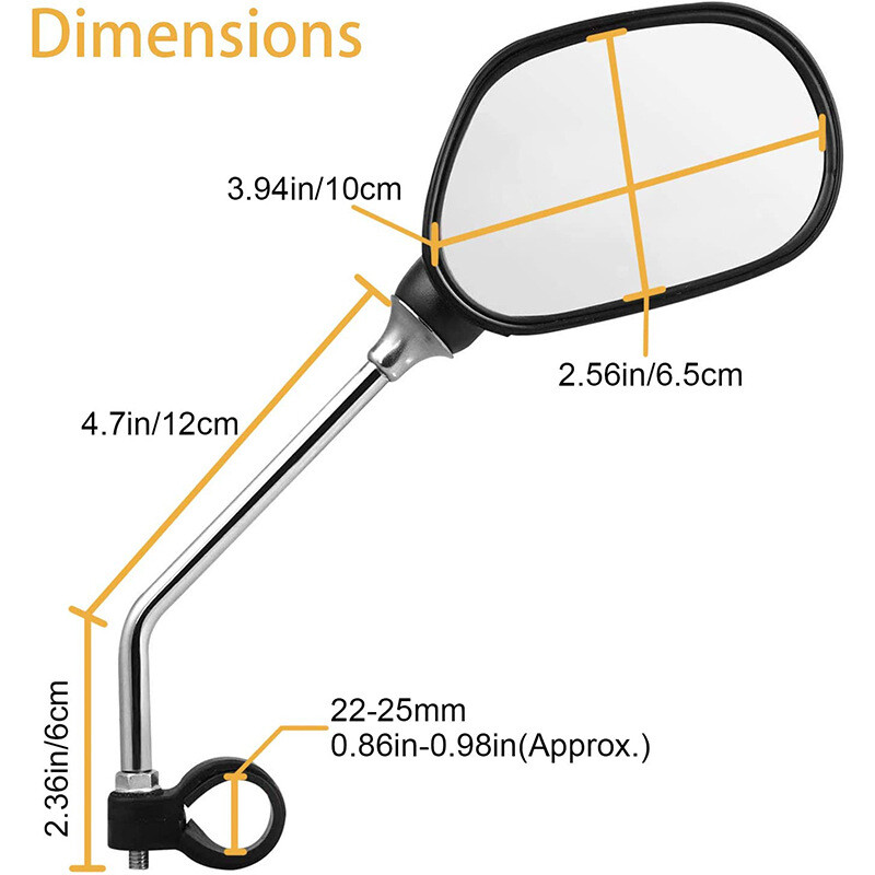 1 par retrovizora za bicikle 360 stupnjeva podesivo staklo za retrovizor Sigurnosna retrovizora za vožnju unatrag za električni skuter Biciklizam