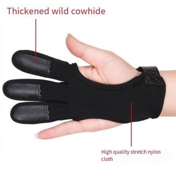 Archery Three Finger Gloves Outdoor Sports Archery Finger Protective Gloves Breathable Finger Protect Σκοποβολή Αθλητικό αξεσουάρ