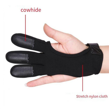 Archery Three Finger Gloves Outdoor Sports Archery Finger Protective Gloves Breathable Finger Protect Σκοποβολή Αθλητικό αξεσουάρ