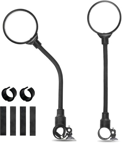 2 KOM Dugi biciklistički retrovizor na upravljaču 360° za brdski cestovni bicikl Motocikl Savitljivo crijevo Podesivo retrovizor