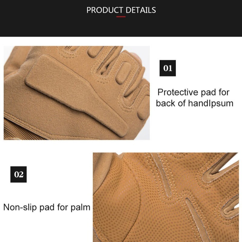 Taktički lov, jahanje, taktičke rukavice, biciklističke rukavice, sportsko penjanje, paintball, pucanje, skijaške motociklističke rukavice s punim prstima