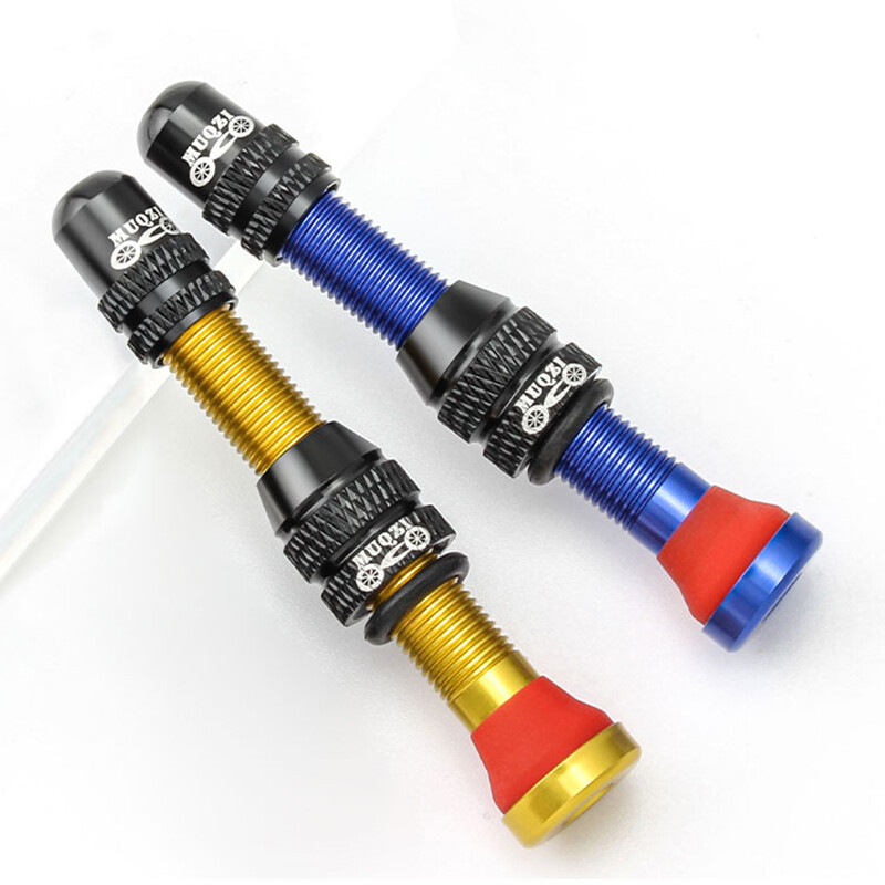 MUQZI 2PCS 60 mm Schrader ventil MTB cestovni bicikl A/V ventil s obručima bez zračnica CNC ventil za kotače za gume bez zračnica Dodaci za biciklizam