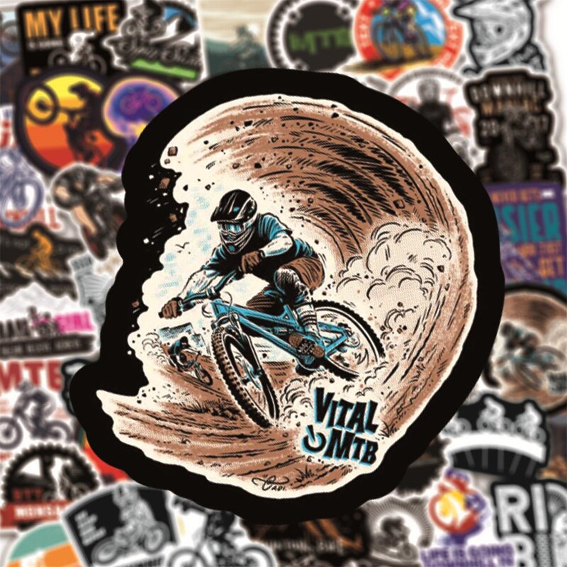 50gab velosipēda uzlīmes rāmja aizsardzība PVC ūdensizturīga ceļa MTB velosipēda uzlīme DIY klēpjdatora datora tālruņa skrituļdēļa bagāžai