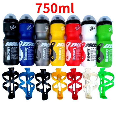 Sticlă portabilă de apă pentru bicicletă de munte, 750 ml, echipament pentru ciclism, sticle pentru ciclism, sport în aer liber, ulcior de băutură, suport gratuit pentru pahare