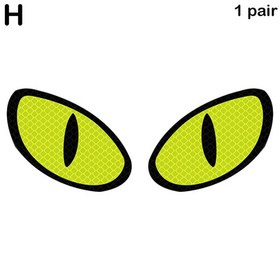 1 par crtića, velike oči, reflektirajuća naljepnica, naljepnice, sigurnosni dodaci, noćni reflektor, bicikl, automobil, motocikl, biciklizam Wa T3x4