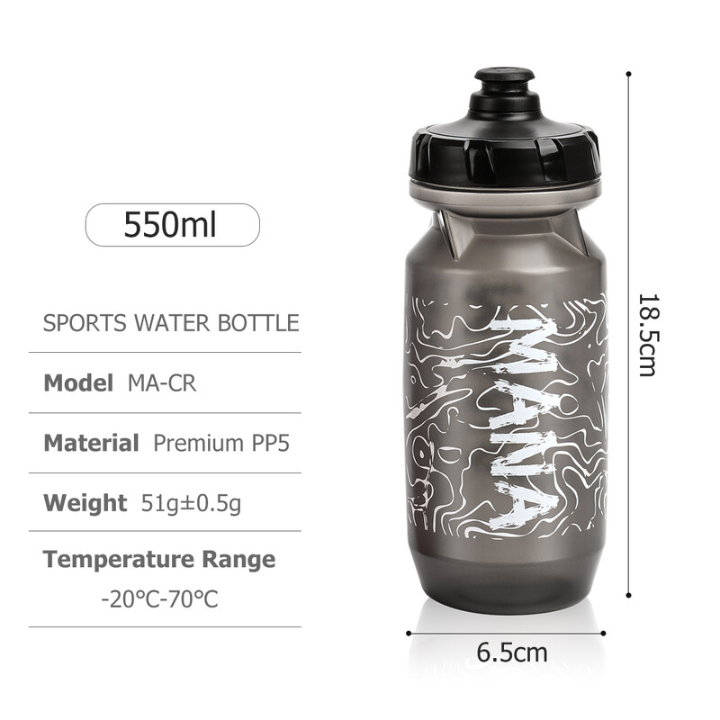 MANA velosipēds ūdens pudele pārtikas kvalitātes PP ceļa MTB velosipēds āra sportam plastmasas pārnēsājama liela ietilpība dzērienu riteņbraukšanas ūdens pudele