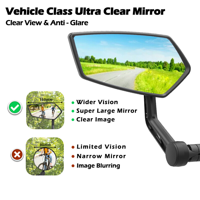 EasyDo retrovizor za bicikle Ogledalo na upravljaču bicikla Okretanje za 360° Podesivi stražnji nišan Reflektor protiv pada Dodaci za MTB bicikle