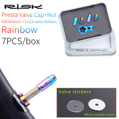RISK Poklopac ventila za bicikl od titana Planinski cestovni bicikl Tubeless Presta mlaznica Poklopac jezgre ventila MTB francuski otporan na prašinu
