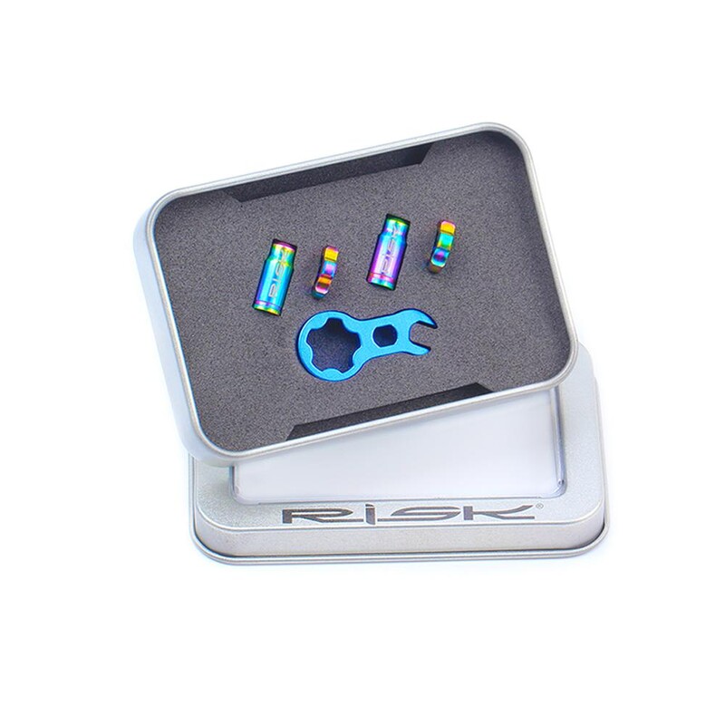 RISK Poklopac ventila za bicikl od titana Planinski cestovni bicikl Tubeless Presta mlaznica Poklopac jezgre ventila MTB francuski otporan na prašinu