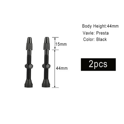 2 komada Bicikla Bicikl Tubeless Presta ventili Drške aluminijske legure 40 mm 44 mm 48 mm 60 mm 80 mm s alatom za uklanjanje jezgre ventila