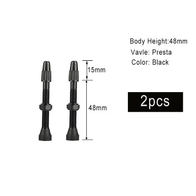 2 komada Bicikla Bicikl Tubeless Presta ventili Drške aluminijske legure 40 mm 44 mm 48 mm 60 mm 80 mm s alatom za uklanjanje jezgre ventila