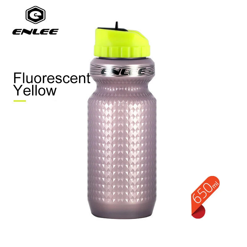ENLEE 650 ml-es kerékpáros vizes palack PP5 MTB országúti kerékpárszívó vizespalack 3D felületű magas hőmérsékletnek ellenálló kültéri palack