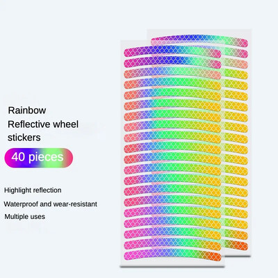 Duga reflektirajuća naljepnica za kotače bicikla Noćna svjetleća naljepnica Auto Motocikl fluorescentna ljepljiva traka za vožnju Reflektirajuća traka