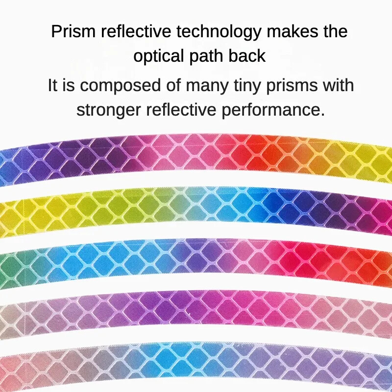 Duga reflektirajuća naljepnica za kotače bicikla Noćna svjetleća naljepnica Auto Motocikl fluorescentna ljepljiva traka za vožnju Reflektirajuća traka