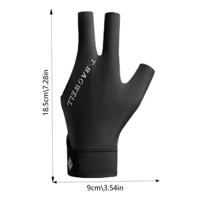 Rukavice za bilijar s tri prsta Rukavice za bilijar upijaju znoj Prozračne i protuklizne rukavice Zaštita lijeve ruke za snooker