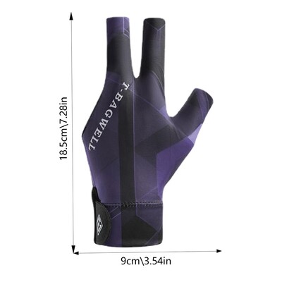 Rukavice za bilijar s tri prsta Rukavice za bilijar upijaju znoj Prozračne i protuklizne rukavice Zaštita lijeve ruke za snooker