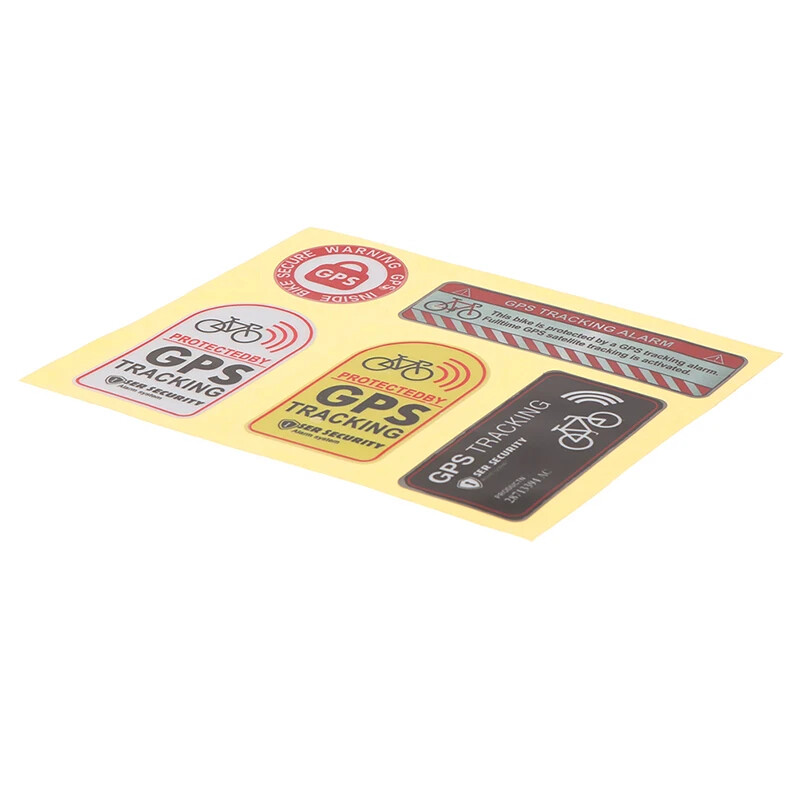 GPS sekimo signalizacijos lipdukas MTB plento paspirtukas motociklas nuo vagystės įspėjamasis lipdukas, atspindintis dviračių priedams