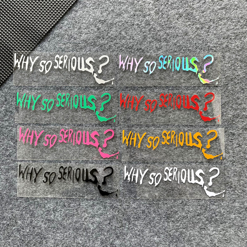 Smiješno Zašto tako ozbiljno Reflektirajuća naljepnica za automobile Vanjski dodaci za motocikle Naljepnice Dekor branik Kaciga za vjetrobran