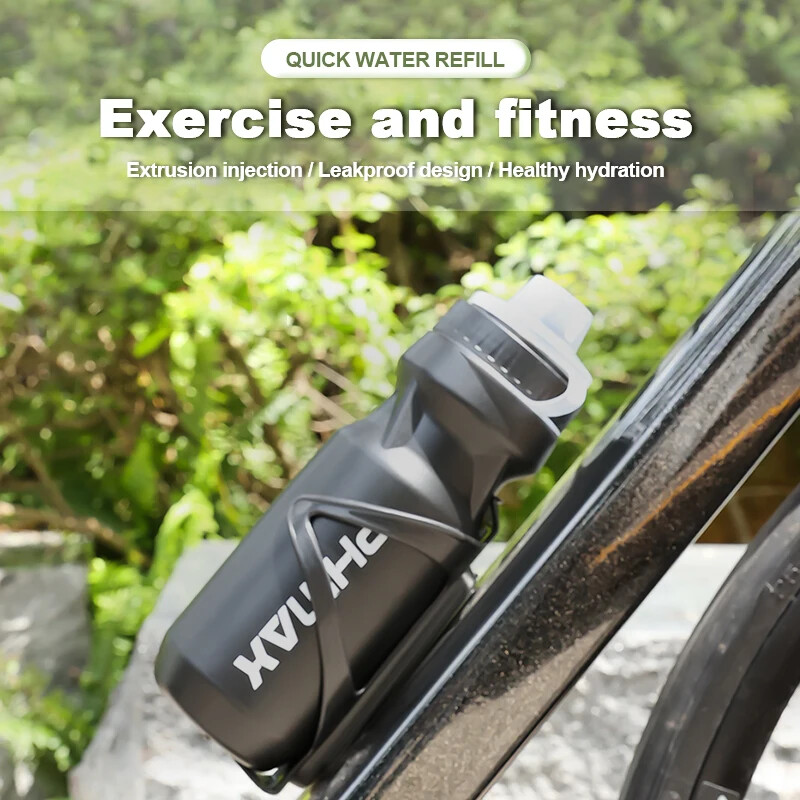 PHMAX 610 ml velosipēda ūdens pudele MTB šosejas velosipēdu ūdens pudele āra sporta plastmasas plastmasas pārnēsājama liela ietilpība dzēriena riteņbraukšanai