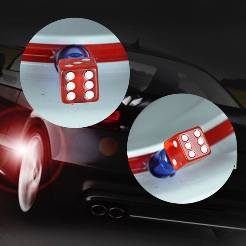 4kom Kockica u obliku kotača automobila Kamion Guma Zračni ventil Poklopac stabljike Poklopac za prašinu Dodaci za biciklistički ventil