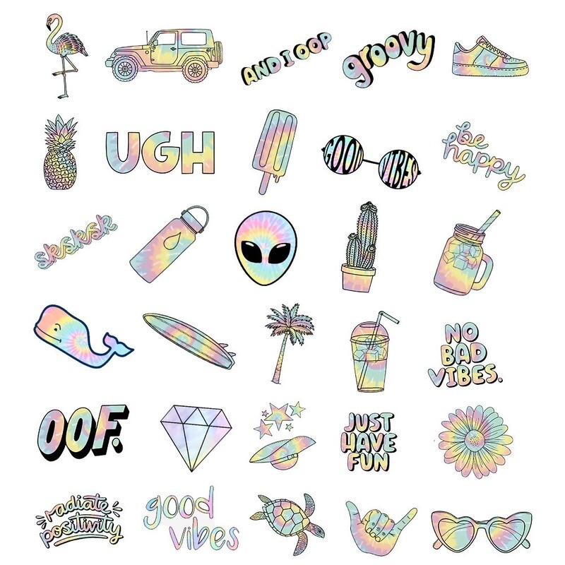 50 kom./lot Gradijent Grafiti Naljepnice za bicikl Prtljaga Auto Motocikl Šalica za vodu Vodootporne naljepnice Dodaci za biciklizam Naljepnice