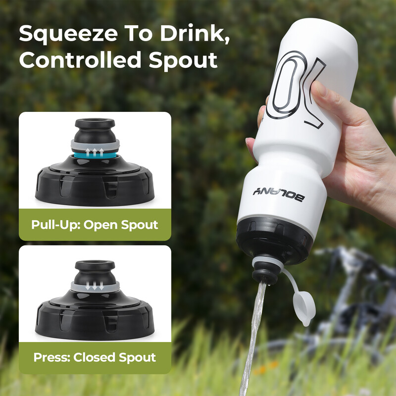 BOLANY 750ML Sticla de apă pentru bicicletă de capacitate mare PP5, rezistentă la scurgeri, Ciclism, Sporturi în aer liber, Sticla de apă pentru fitness