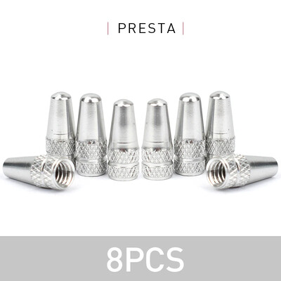 4/8 komada gume za bicikle od aluminijske legure Prest Valve Cap MTB cestovni bicikl Prekriveni zaštitnik Cestovna MTB guma Bicikl otporan na prašinu Presta ventil