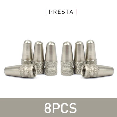 4/8 komada gume za bicikle od aluminijske legure Prest Valve Cap MTB cestovni bicikl Prekriveni zaštitnik Cestovna MTB guma Bicikl otporan na prašinu Presta ventil