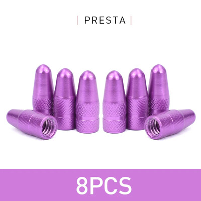 4/8 komada gume za bicikle od aluminijske legure Prest Valve Cap MTB cestovni bicikl Prekriveni zaštitnik Cestovna MTB guma Bicikl otporan na prašinu Presta ventil