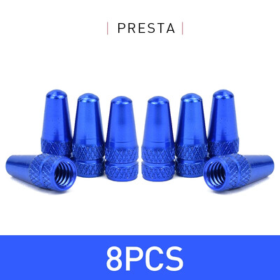 4/8 komada gume za bicikle od aluminijske legure Prest Valve Cap MTB cestovni bicikl Prekriveni zaštitnik Cestovna MTB guma Bicikl otporan na prašinu Presta ventil