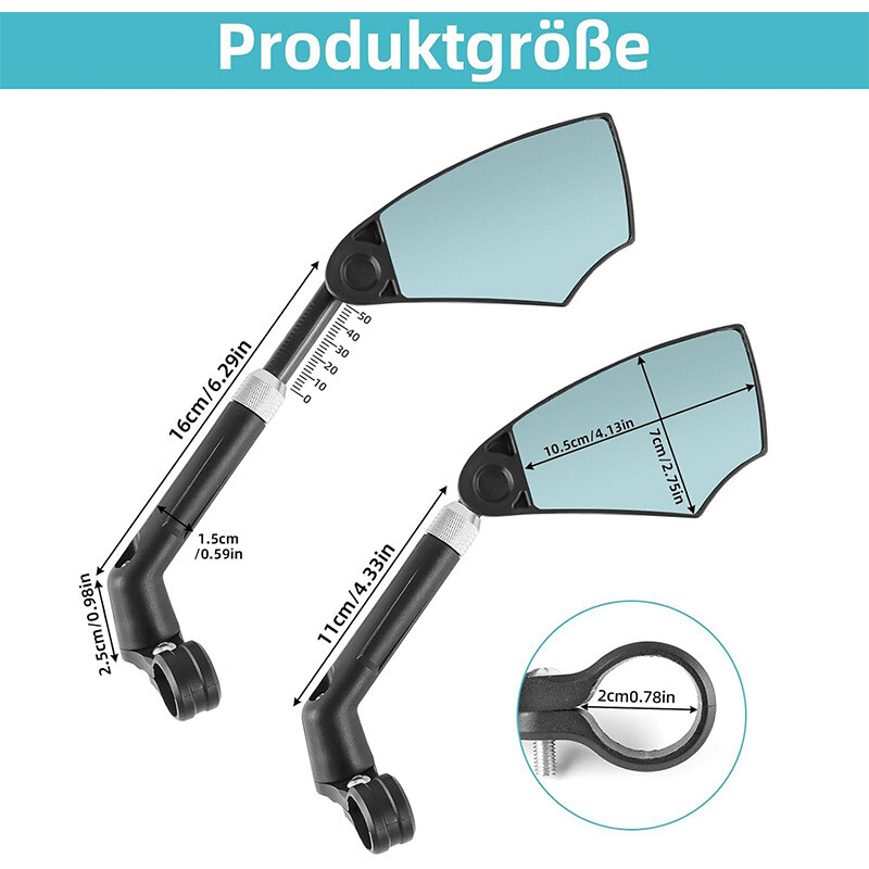 Retrovizor za bicikle Biciklizam Biciklizam Prozirni nišan širokog raspona Reflektor za retrovizor Podesivi upravljač Lijevi desni retrovizor