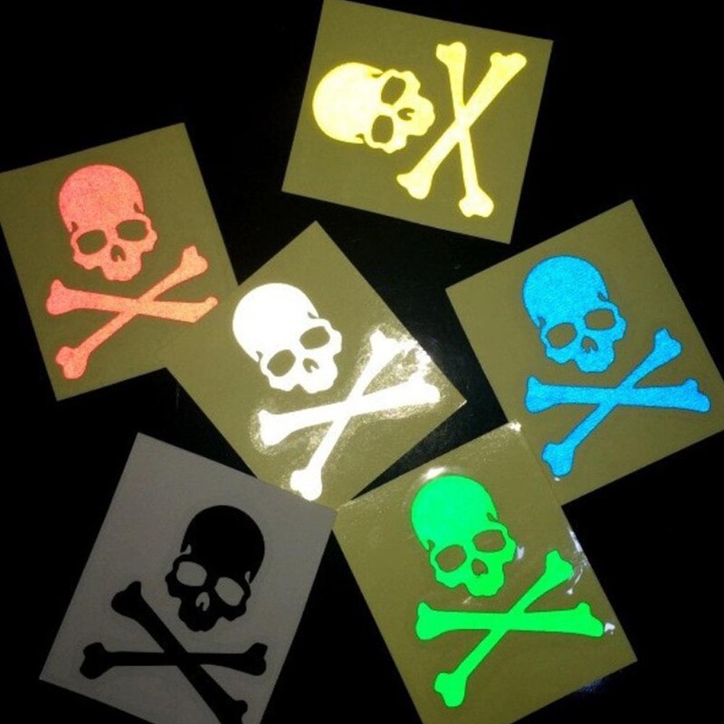 Reflektirajuća naljepnica s lubanjom Bicikl Fluorescentne naljepnice za bicikle Noćna vožnja biciklom Cesta MTB Fiksna oprema Skeleton naljepnice Dodaci za bicikle