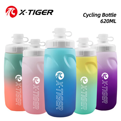 X-TIGER Sticla de apă pentru ciclism, 620 ml, cu culoare degradată, pentru bicicletă de drum, ceașcă de băutură, ultra-ușoară, strânsă, rezistentă la scurgeri, bicicletă