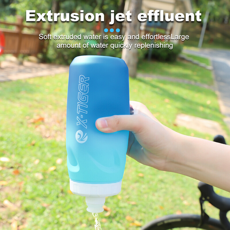 X-TIGER 620ML Riteņbraukšanas ūdens pudeles gradienta krāsainā šosejas velosipēda dzēriena kauss īpaši viegls, saspiežams, necaurlaidīgs sporta pudeļu velosipēds